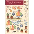 CARTA DA DECOUPAGE TRIDIMENSIONALE BIMBA CON VASI - DFD09 - STAMPERIA