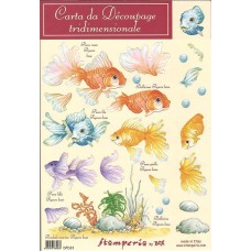 CARTA DA DECOUPAGE TRIDIMENSIONALE L'ACQUARIO - DFD23 - STAMPERIA